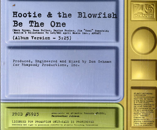 Hootie & The Blowfish : Be The One (CD, Single, Promo)