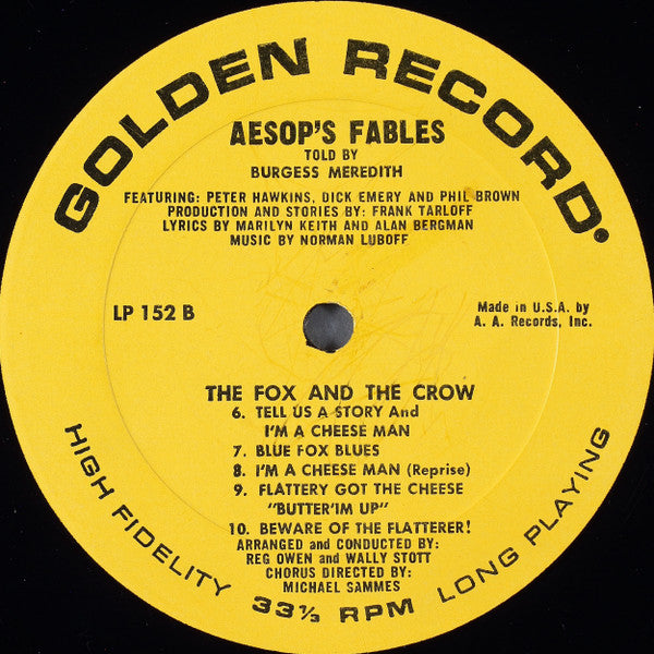 Burgess Meredith : Aesop's Fables (LP, Album)