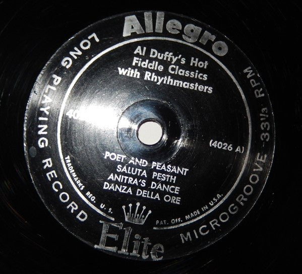 Al Duffy : Al Duffy's HOT Fiddle Classics with Rhythmasters (10")