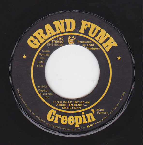 Grand Funk* : We're An American Band (7", Single, Jac)