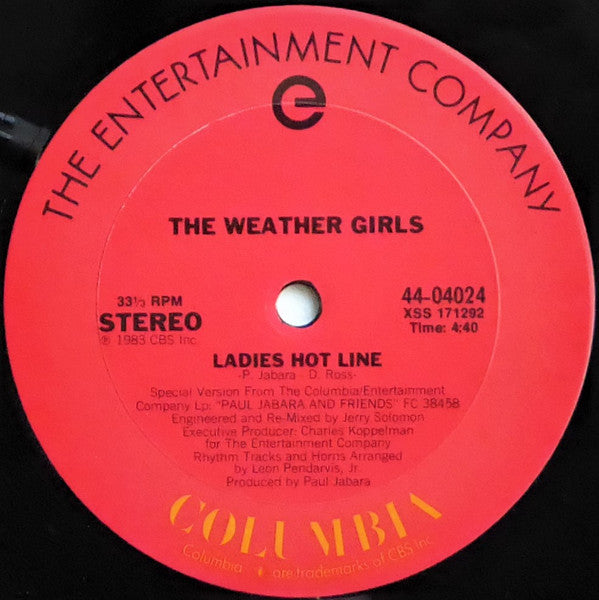 The Weather Girls : I'm Gonna Wash That Man Right Outa My Hair (12", Single)