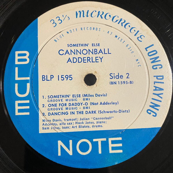Cannonball Adderley : Somethin' Else (LP, Album, Mono, RP)