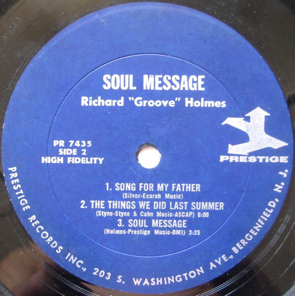 Richard "Groove" Holmes : Soul Message (LP, Album, Mono)