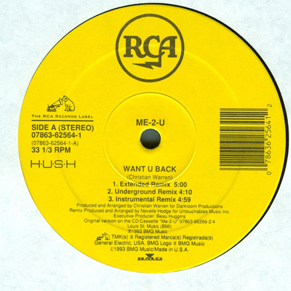 Me-2-U : Want U Back (12")