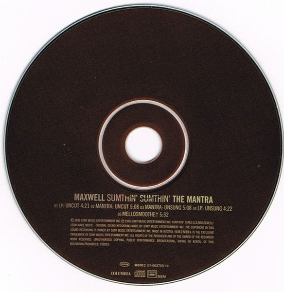 Maxwell : Sumthin' Sumthin' The Mantra (CD, Maxi)