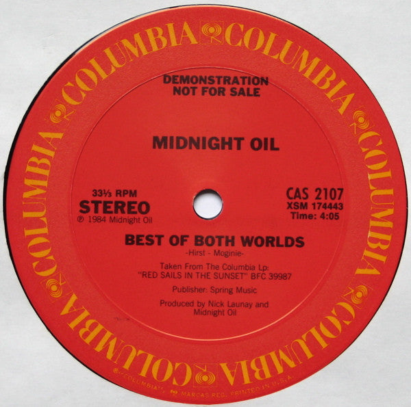 Midnight Oil : Best Of Both Worlds (12", Promo)