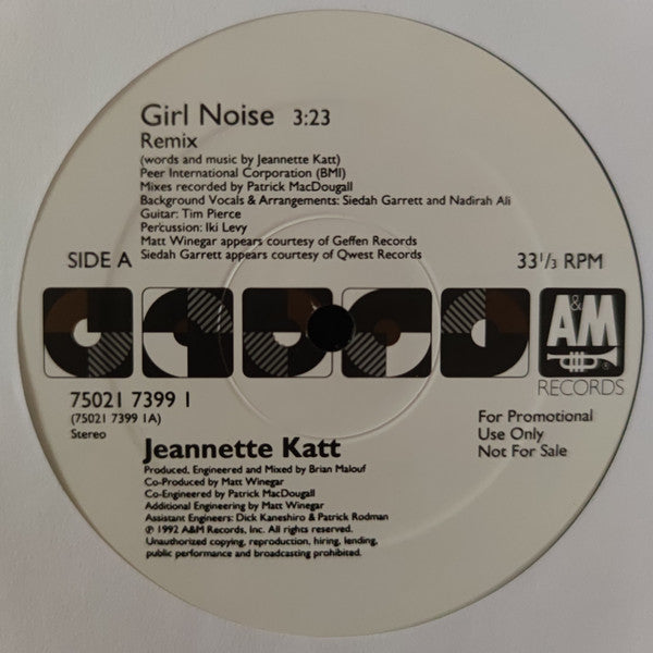 Jeannette Katt : Girl Noise (12", Promo)