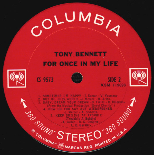 Tony Bennett : For Once In My Life (LP, Album)