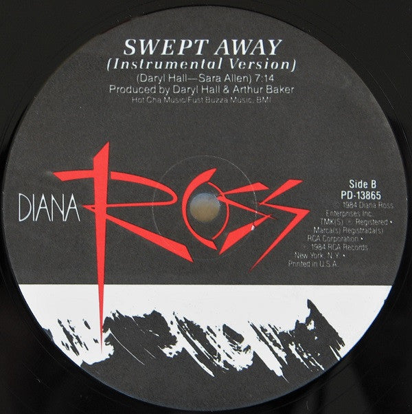 Diana Ross : Swept Away (12", Single, Ind)