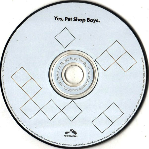 Pet Shop Boys : Yes (CD, Album, Enh)