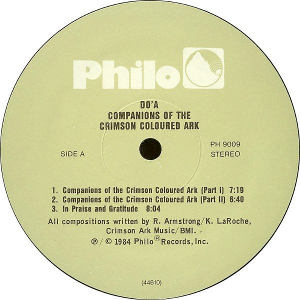Do'a : Companions Of The Crimson Coloured Ark (LP, Album)