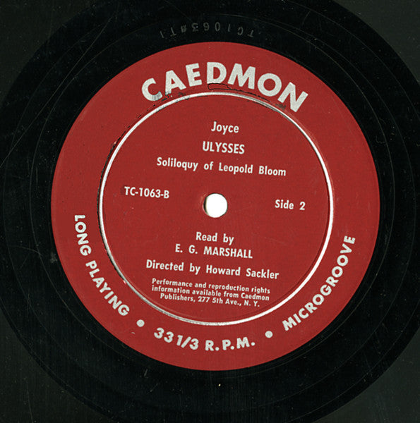 James Joyce read by Siobhan McKenna, E.G. Marshall : Ulysses: Soliloquies Of Molly And Leopold Bloom (LP)