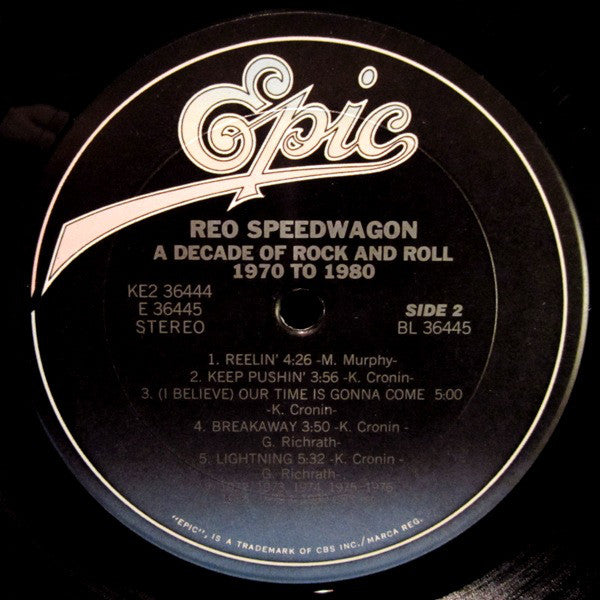 REO Speedwagon : A Decade Of Rock And Roll 1970 To 1980 (2xLP, Comp)