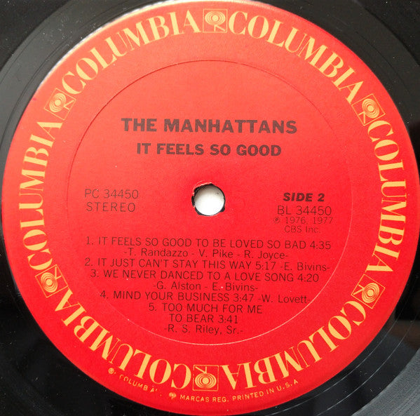 Manhattans : It Feels So Good (LP, Album, Ter)