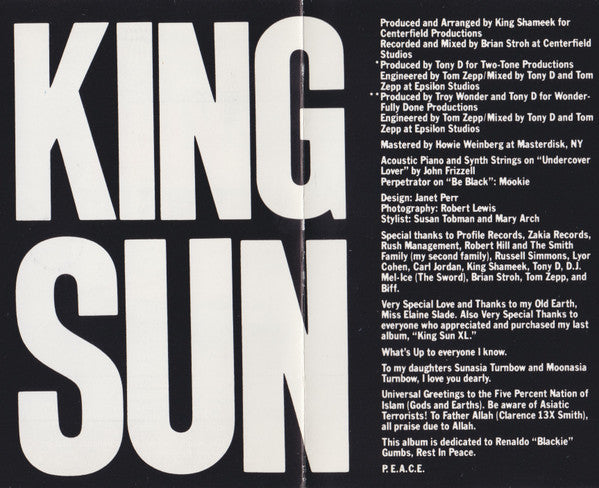 King Sun : Righteous But Ruthless (CD, Album)