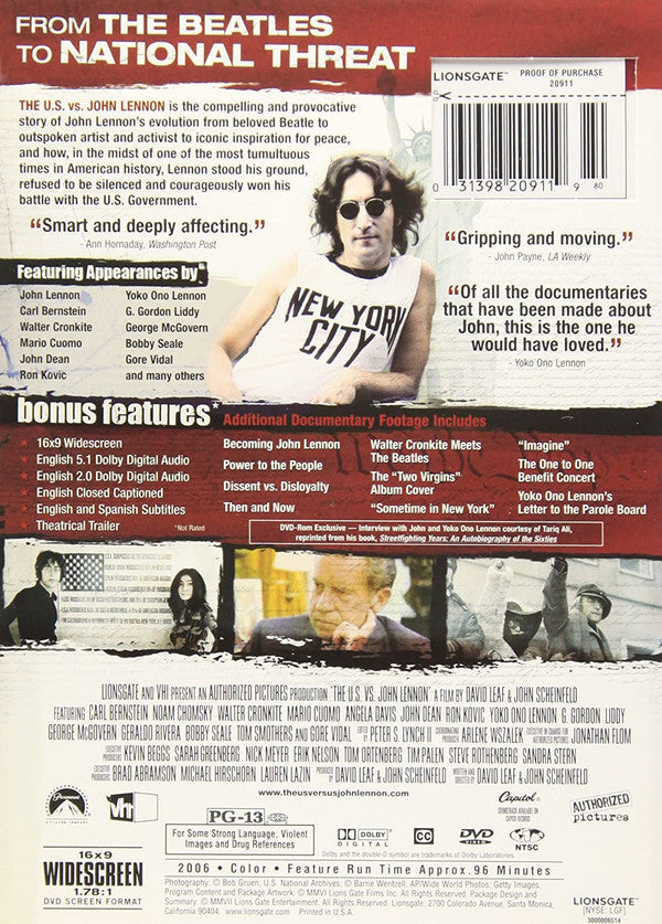 John Lennon : The U.S. vs. John Lennon (DVD-V, NTSC)