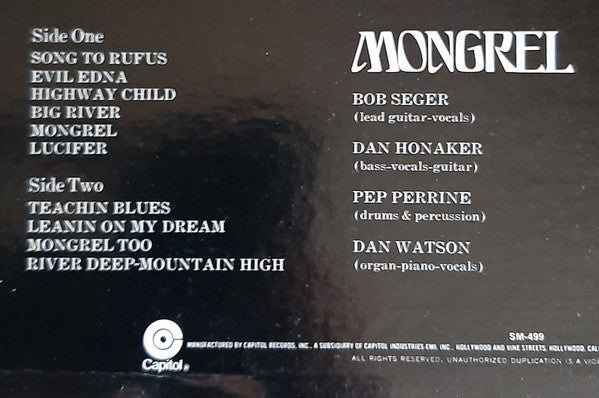 Bob Seger System : Mongrel (LP, RE, Jac)