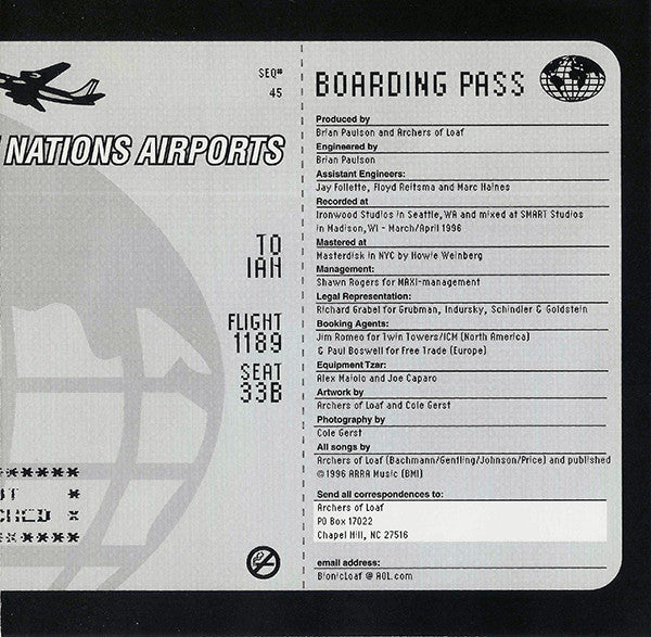 Archers Of Loaf : All The Nations Airports (CD, Album, SRC)