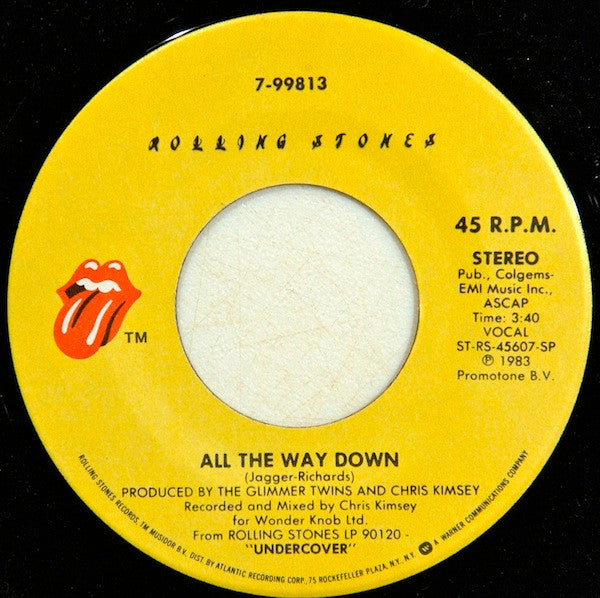 The Rolling Stones : Undercover Of The Night (7", Single, Spe)