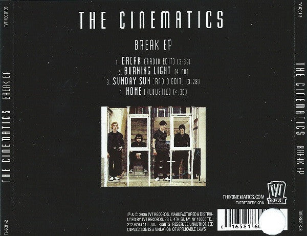 The Cinematics : Break (CD, EP)