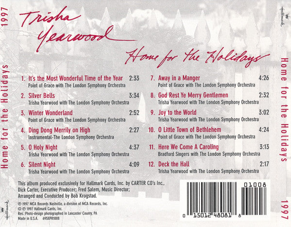 Trisha Yearwood Featuring Point Of Grace And The London Symphony Orchestra* : Home For The Holidays (CD, Album)