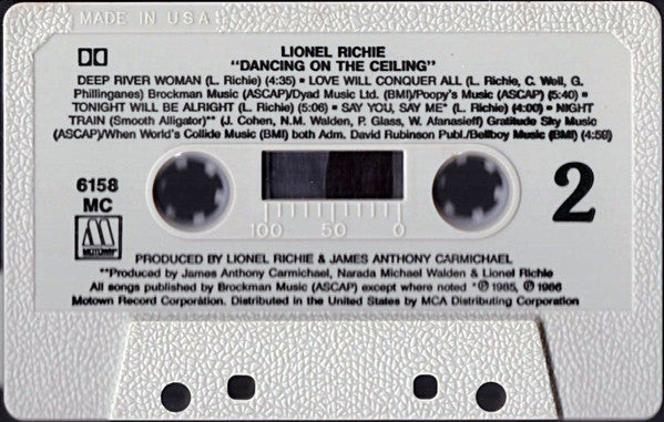 Lionel Richie : Dancing On The Ceiling (Cass, Album, Dol)