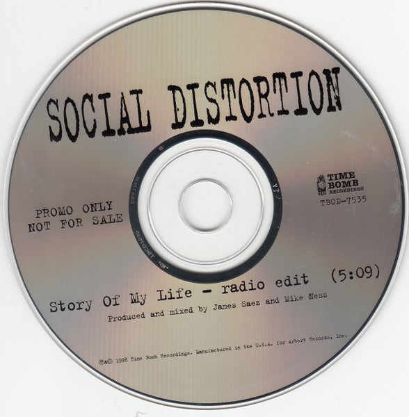 Social Distortion : Story Of My Life (CD, Single, Promo)