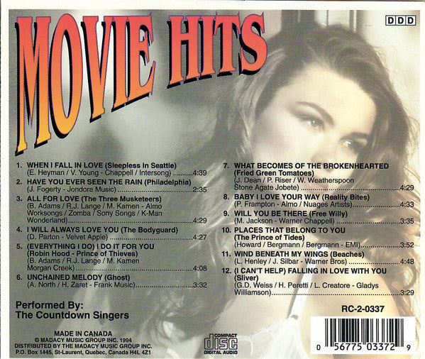 The Countdown Singers : Movie Hits (CD, Comp)
