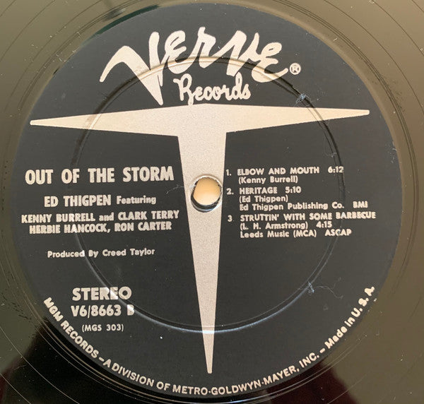 Ed Thigpen : Out Of The Storm (LP, Album, Dee)
