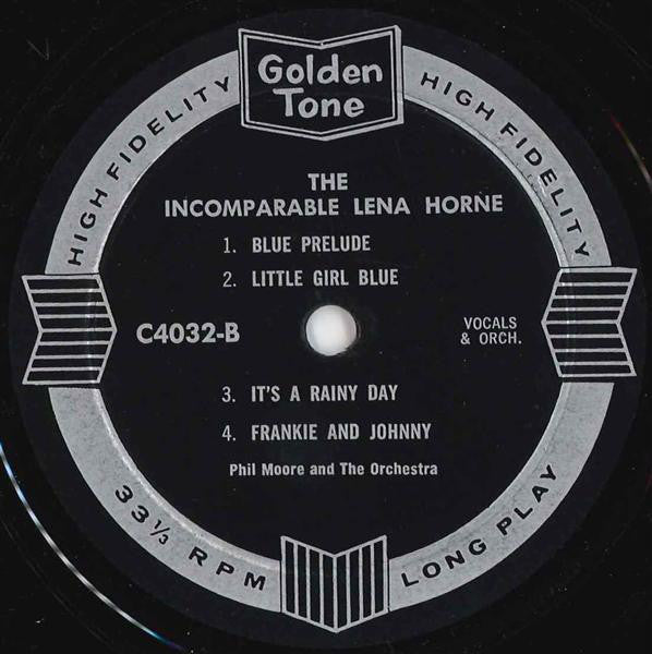 Lena Horne : The Incomparable Lena Horne (LP, Album, Mono)