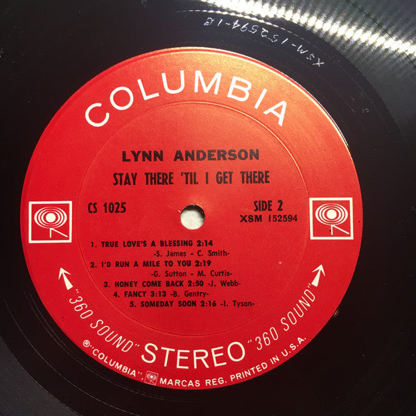 Lynn Anderson : Stay There 'Til I Get There (LP, Album, San)