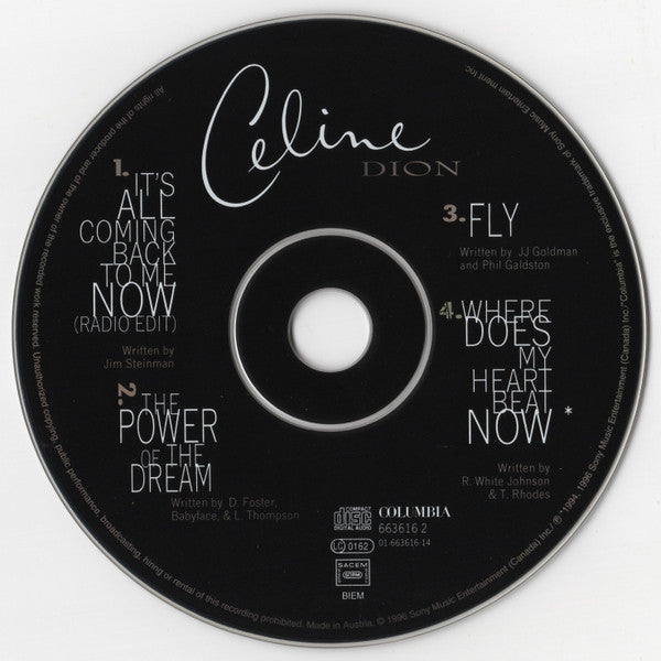 Céline Dion : It's All Coming Back To Me Now (CD, Maxi)