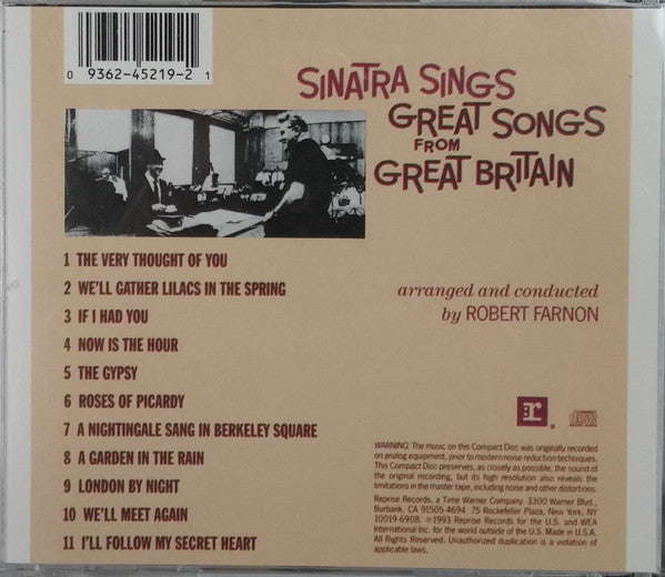Frank Sinatra : Sinatra Sings Great Songs From Great Britain (CD, Album, RE, RM)