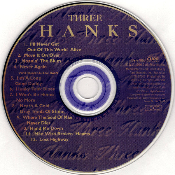 Three Hanks : Men With Broken Hearts (HDCD, Album)