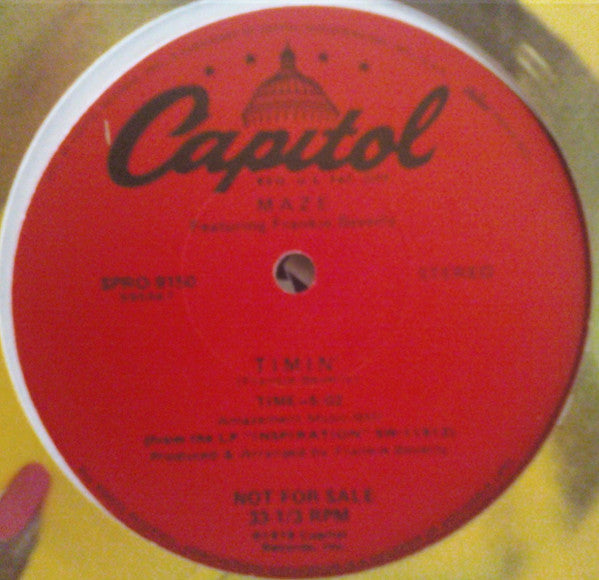 Maze Featuring Frankie Beverly : Timin' (12", Single, Promo)