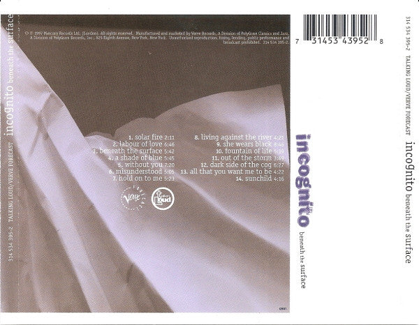 Incognito : Beneath The Surface (CD, Album)