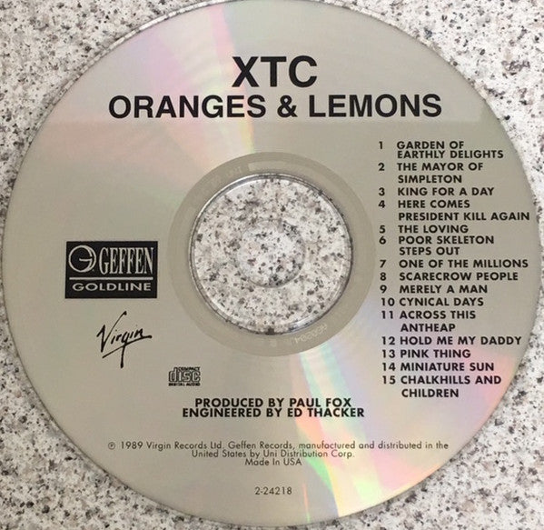XTC : Oranges & Lemons (CD, Album, RE, Gol)
