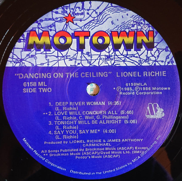 Lionel Richie : Dancing On The Ceiling (LP, Album)