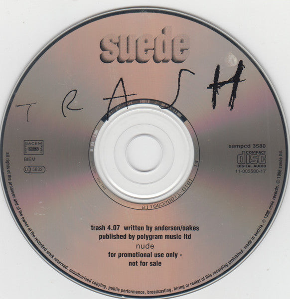 Suede : Trash (CD, Single, Promo)