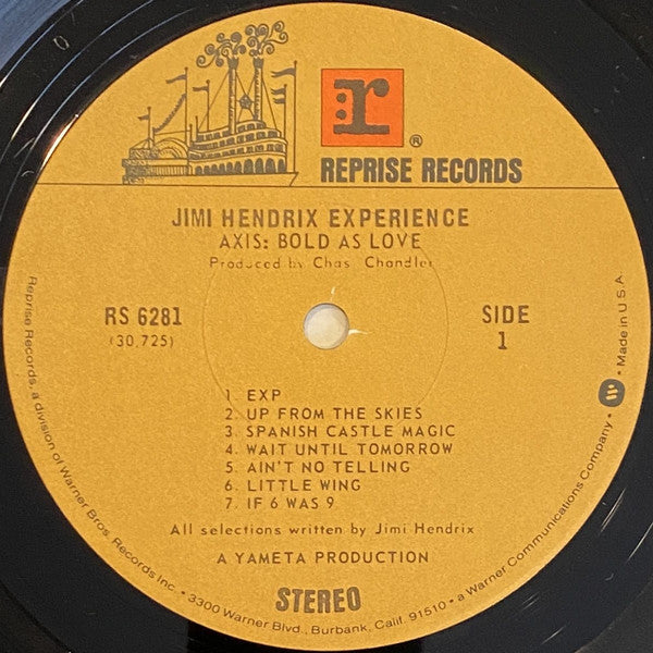 The Jimi Hendrix Experience : Axis: Bold As Love (LP, Album, RE, Jac)