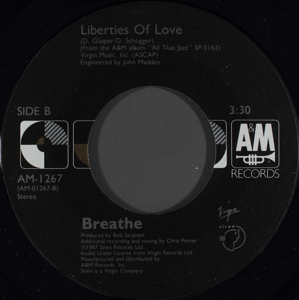 Breathe (3) : Don't Tell Me Lies (7", Single, Styrene, Car)