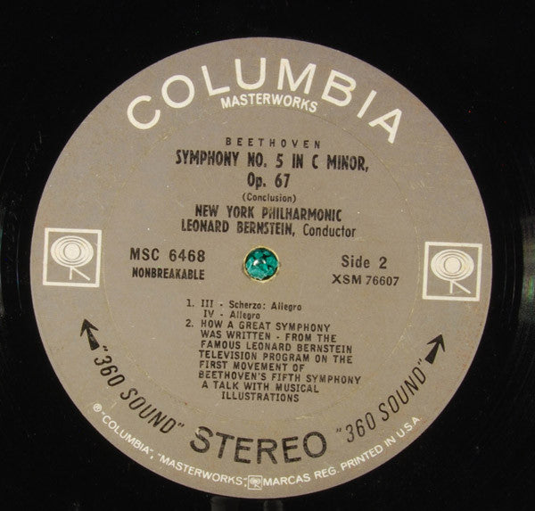 Ludwig van Beethoven, Leonard Bernstein, New York Philharmonic : Fifth Symphony (LP, Album)