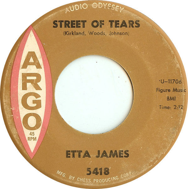 Etta James : Stop The Wedding / Street Of Tears (7", Single, Mon)
