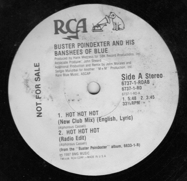 Buster Poindexter And His Banshees Of Blue : Hot Hot Hot (12", Promo)