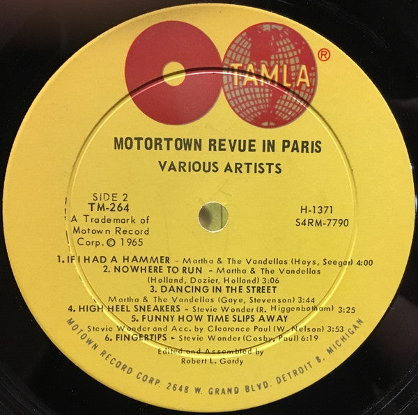 Various : Motortown Revue In Paris (LP)