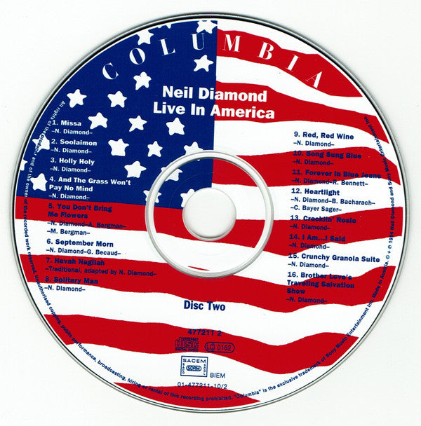 Neil Diamond : Live In America - In The Round Tour (1991-1993) (2xCD, Album)