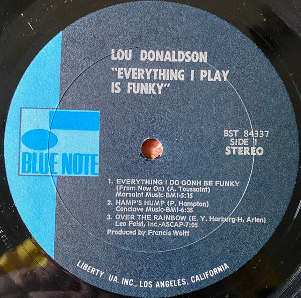 Lou Donaldson : Everything I Play Is Funky (LP, Album, RE, Gat)