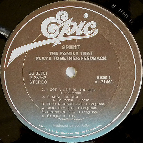 Spirit (8) : The Family That Plays Together / Feedback (LP, Album, RE + LP, Album, RE + Comp)