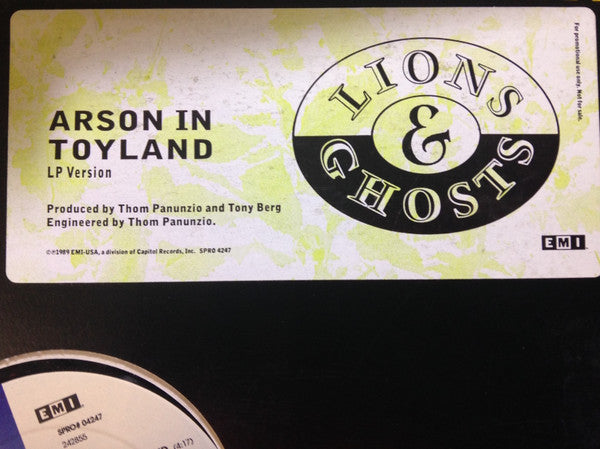 Lions & Ghosts : Arson In Toyland (12", Promo)
