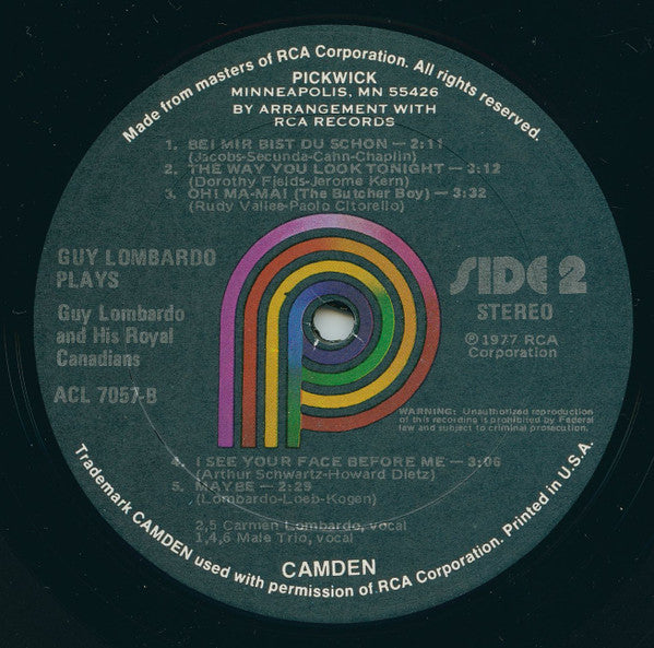 Guy Lombardo And His Royal Canadians : Guy Lombardo Plays (LP, Comp, RE)